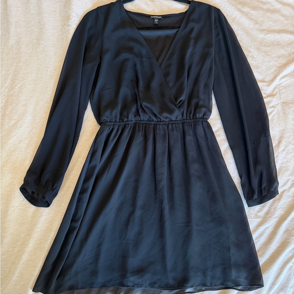 Express Black Long Sleeve Dress - Picture 4 of 9